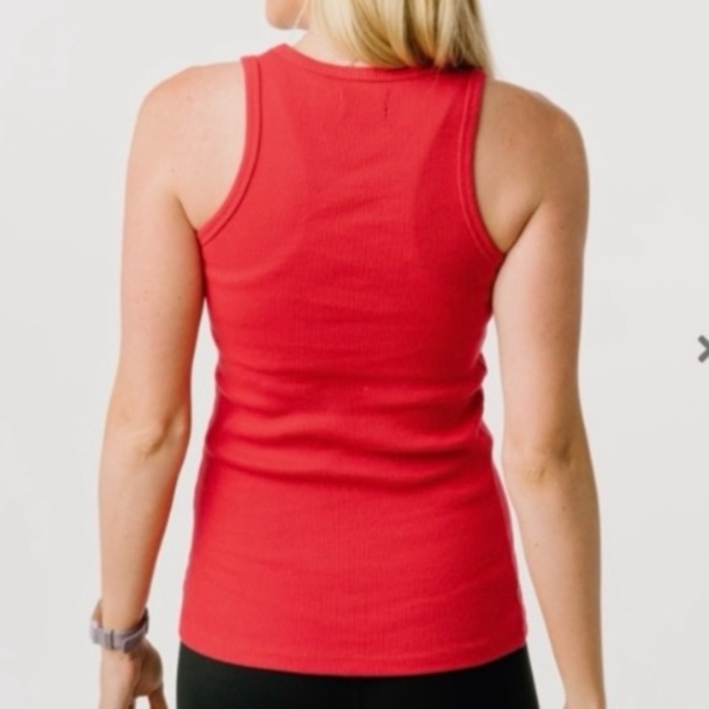 ZYIA Red Cali Tank Top Sz XL Ribbed Activewear Yoga Fitness Workout Gym - Picture 12 of 12